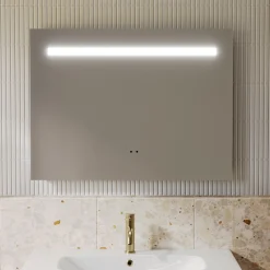 Vellamo LED Illuminated Bathroom Mirror with Demister Pad & Shaver Socket - 600 x 800mm