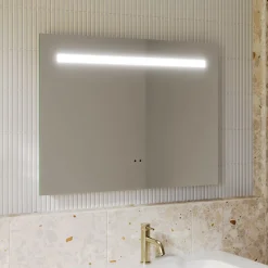 Vellamo LED Illuminated Bathroom Mirror with Demister Pad & Shaver Socket - 600 x 800mm