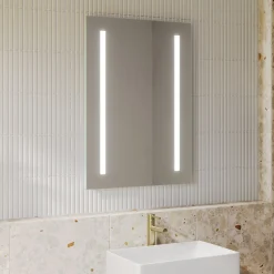 Vellamo LED Illuminated Battery Operated Mirror - 500 x 700mm