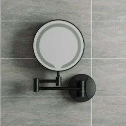 Vellamo LED Illuminated Round Magnifying Wall Mirror with Pull Out Magnetic Sensor - 200mm