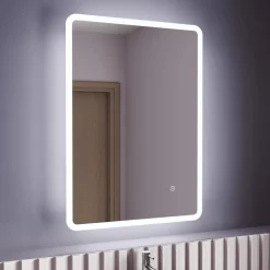 Vellamo LED Illuminated Universal Bathroom Mirror with Demister Pad - 600mm x 800mm