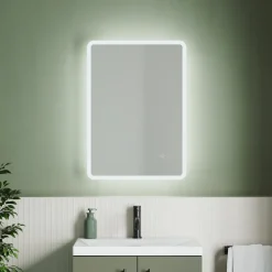 Vellamo LED Illuminated Universal Bathroom Mirror with Demister Pad - 500 x 700mm