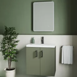 Vellamo LED Illuminated Universal Bathroom Mirror with Demister Pad - 500 x 700mm
