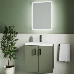 Vellamo LED Illuminated Universal Bathroom Mirror with Demister Pad - 500 x 700mm