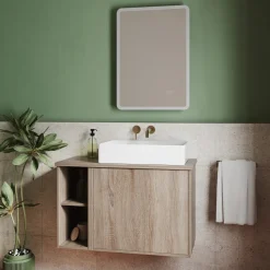 Vellamo LED Illuminated Universal Bathroom Mirror with Demister Pad & Bluetooth - 700mm x 500mm