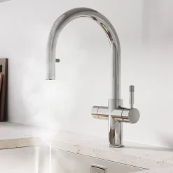 Vellamo Luna 4-in-1 Pull Out Instant Boiling Water Tap with Boiler & Filter