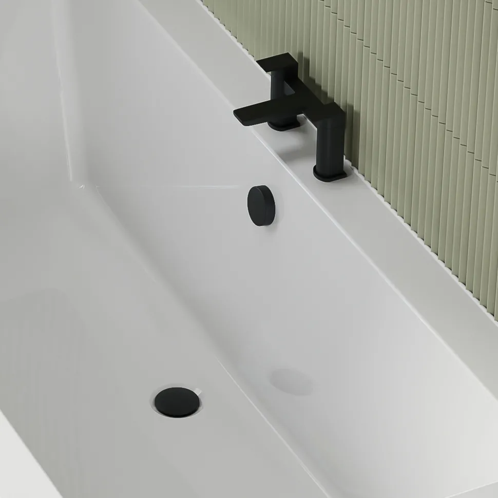 Vellamo Matt Black Clicker Bath Waste & Overflow