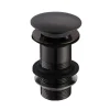 Vellamo Matt Black Unslotted Clicker Basin Waste