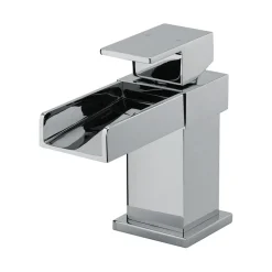 Vellamo Maya Mini Waterfall Basin Mixer with Clicker Waste