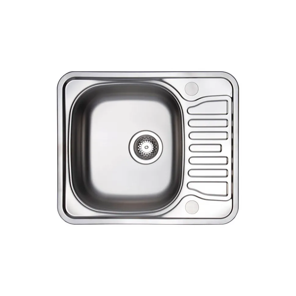 Vellamo Minima Ultra Compact 1 Bowl Satin Stainless Steel Kitchen Sink & Waste - 580 x 488mm