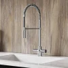 Vellamo Mini Pro Kitchen Mixer Tap with Pull Out Spray Spout - Polished Chrome