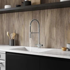 Vellamo Mini Pro Kitchen Mixer Tap with Pull Out Spray Spout - Polished Chrome