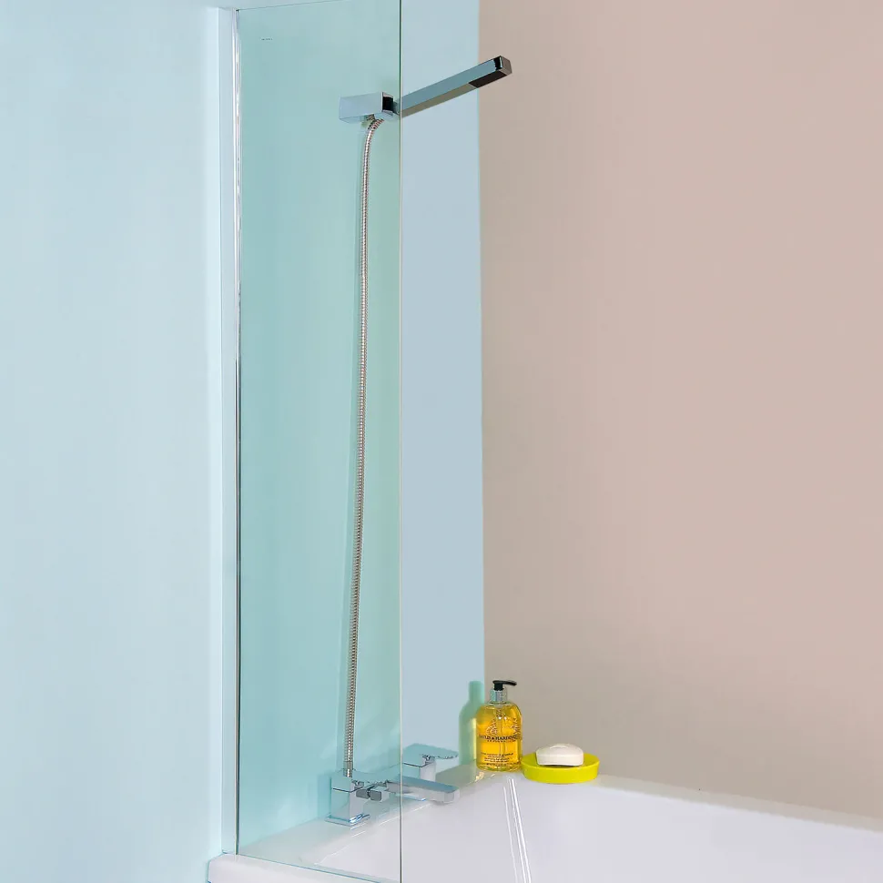 Vellamo 6mm Mini Fixed Bath Screen - 1400 x 350mm