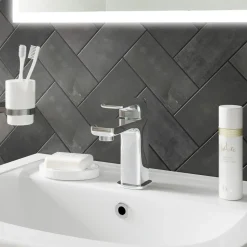 Vellamo Panache Basin Mixer with Clicker Waste