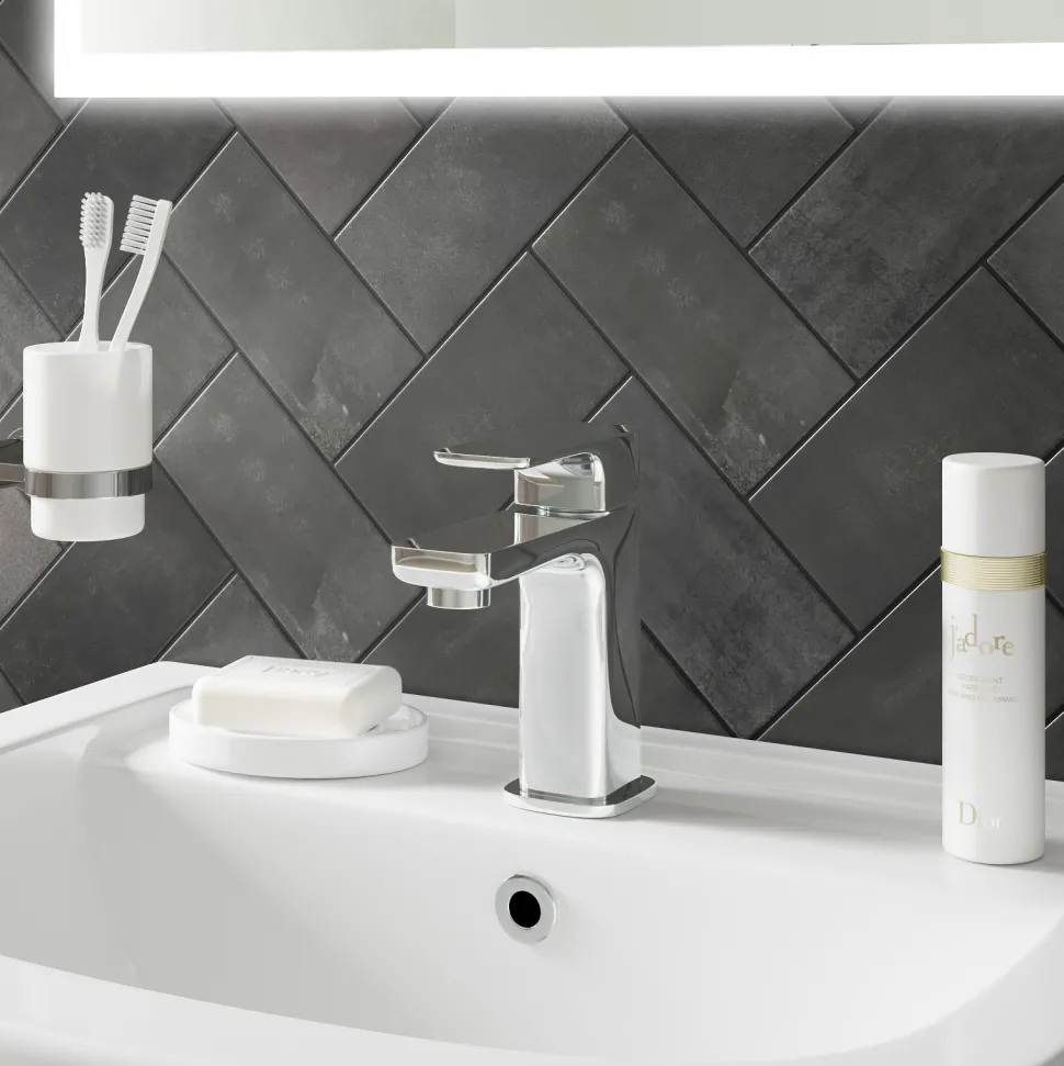 Vellamo Panache Basin Mixer with Clicker Waste