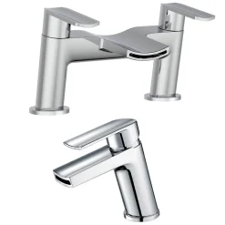 Vellamo Poise Mono Basin Mixer & Deck Mounted Bath Filler