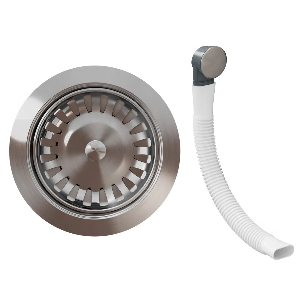 Vellamo Premium 90mm Kitchen Sink Strainer Waste & Round Overflow