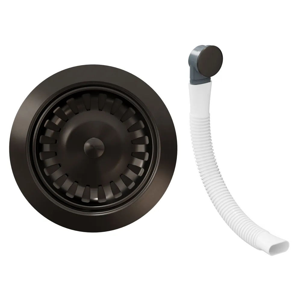 Vellamo Premium 90mm Kitchen Sink Strainer Waste & Round Overflow
