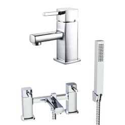 Vellamo Quadro Basin Mixer & Bath Shower Mixer Value Pack