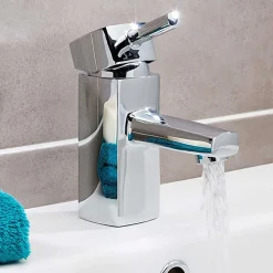 Vellamo Quadro Chrome Basin Mixer Tap & Waste
