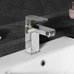 Vellamo Reveal Chrome Basin Mixer Tap & Waste