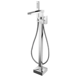 Vellamo Reve Floorstanding Waterfall Bath Shower Mixer With Shower Kit
