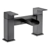 Vellamo Reve Matt Black Waterfall Bath Mixer Tap