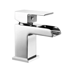 Vellamo Reve Mini Cloakroom Waterfall Basin Mixer with Clicker Waste
