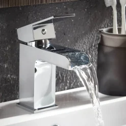 Vellamo Reve Waterfall Basin Mixer Tap & Waste