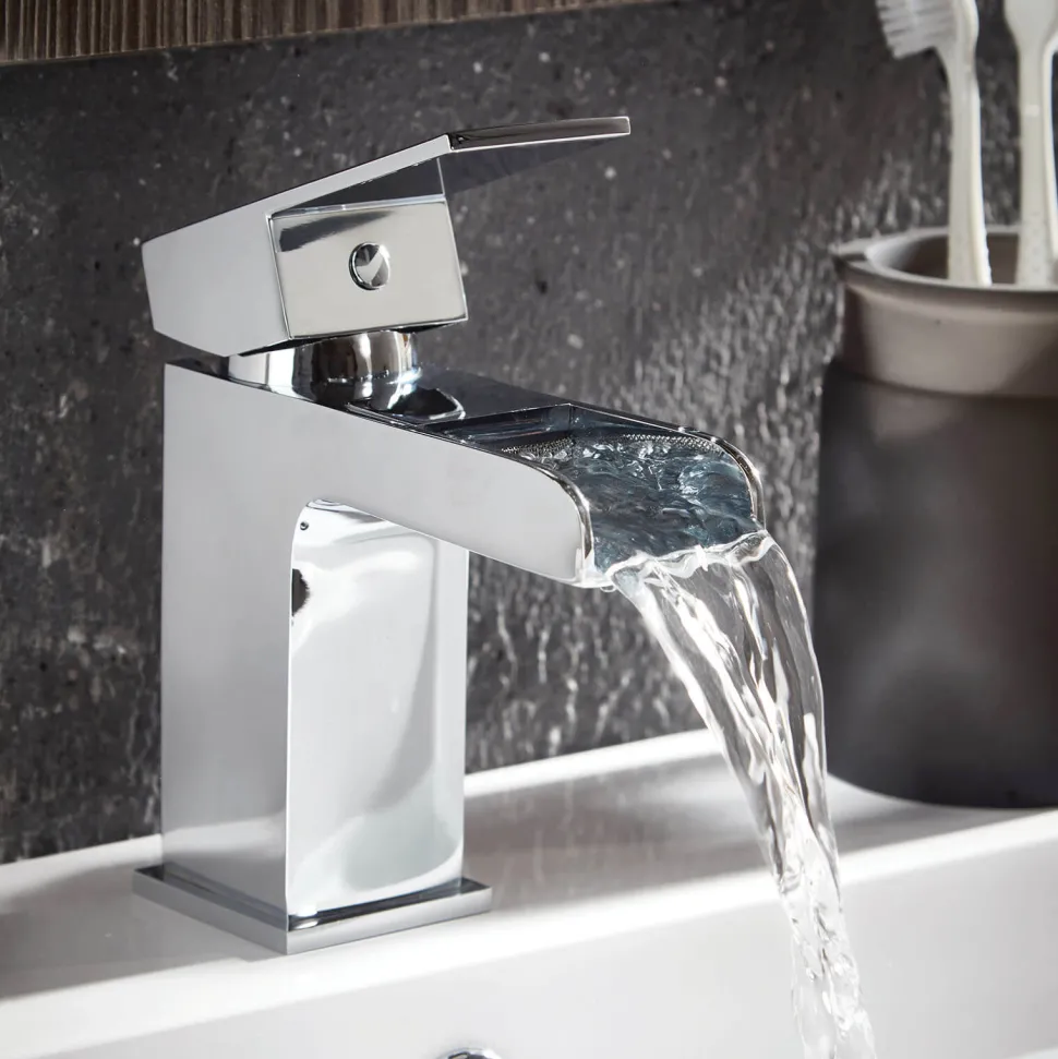 Vellamo Reve Waterfall Basin Mixer Tap & Waste