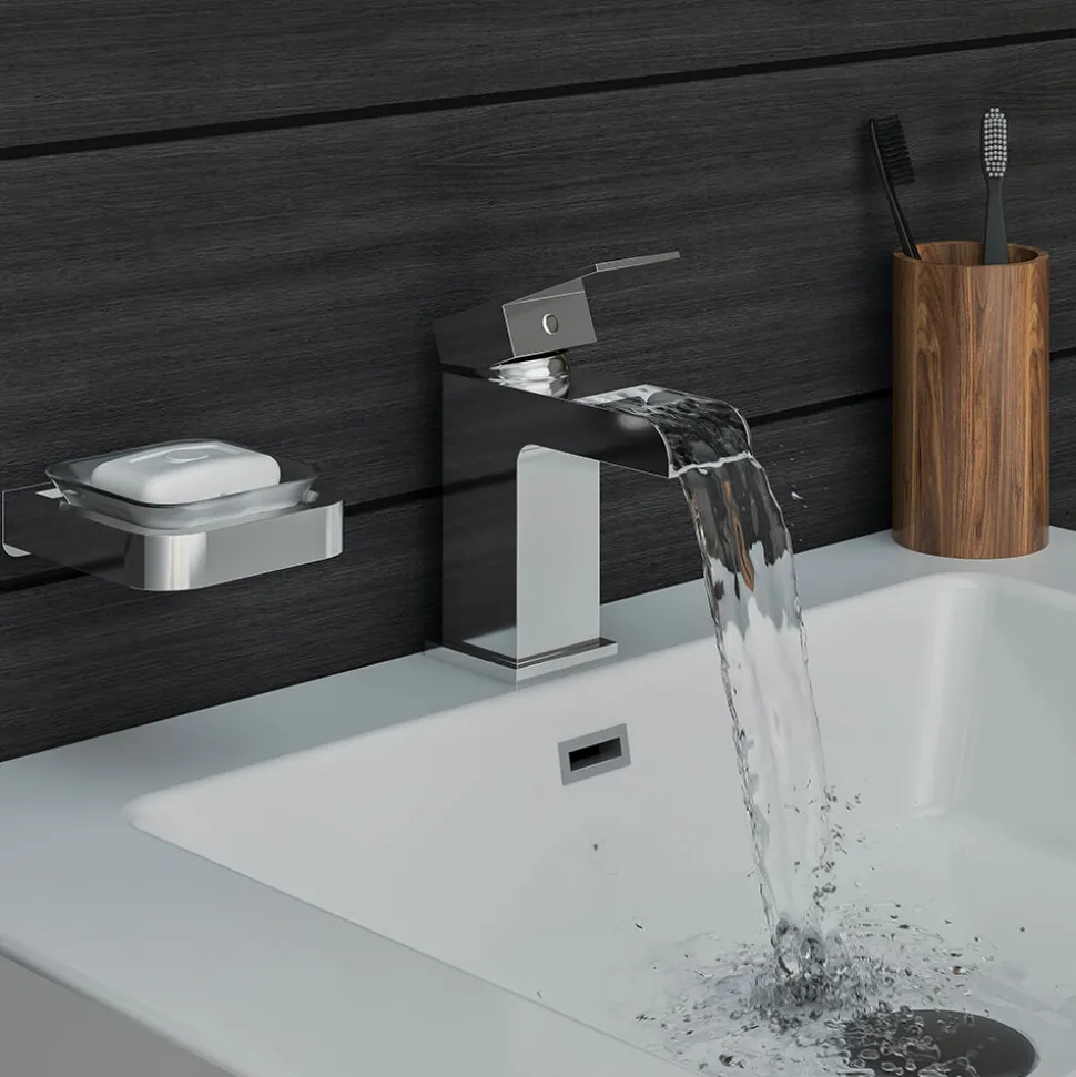 Vellamo Reve Waterfall Basin Mixer Tap & Waste