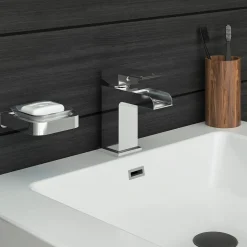 Vellamo Reve Waterfall Basin Mixer Tap & Waste