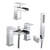 Vellamo Reve Waterfall Basin Mixer & Waterfall Bath Shower Mixer Value Pack
