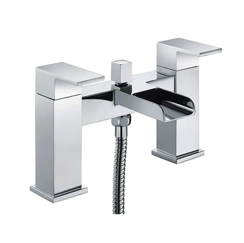 Vellamo Reve Waterfall Basin Mixer & Waterfall Bath Shower Mixer Value Pack