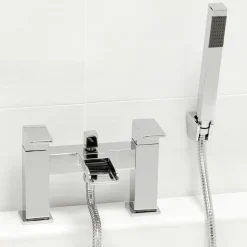 Vellamo Reve Waterfall Bath Shower Mixer Tap with Shower Attachment
