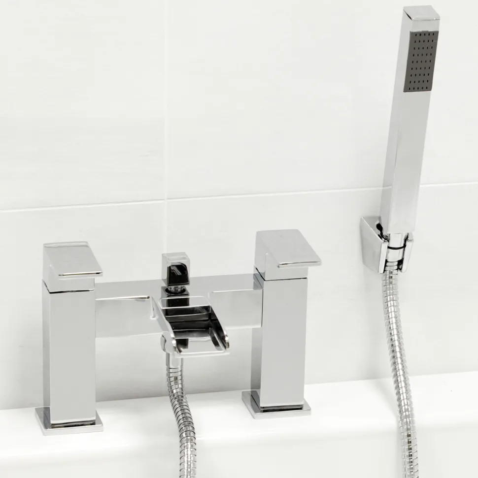 Vellamo Reve Waterfall Bath Shower Mixer Tap with Shower Attachment