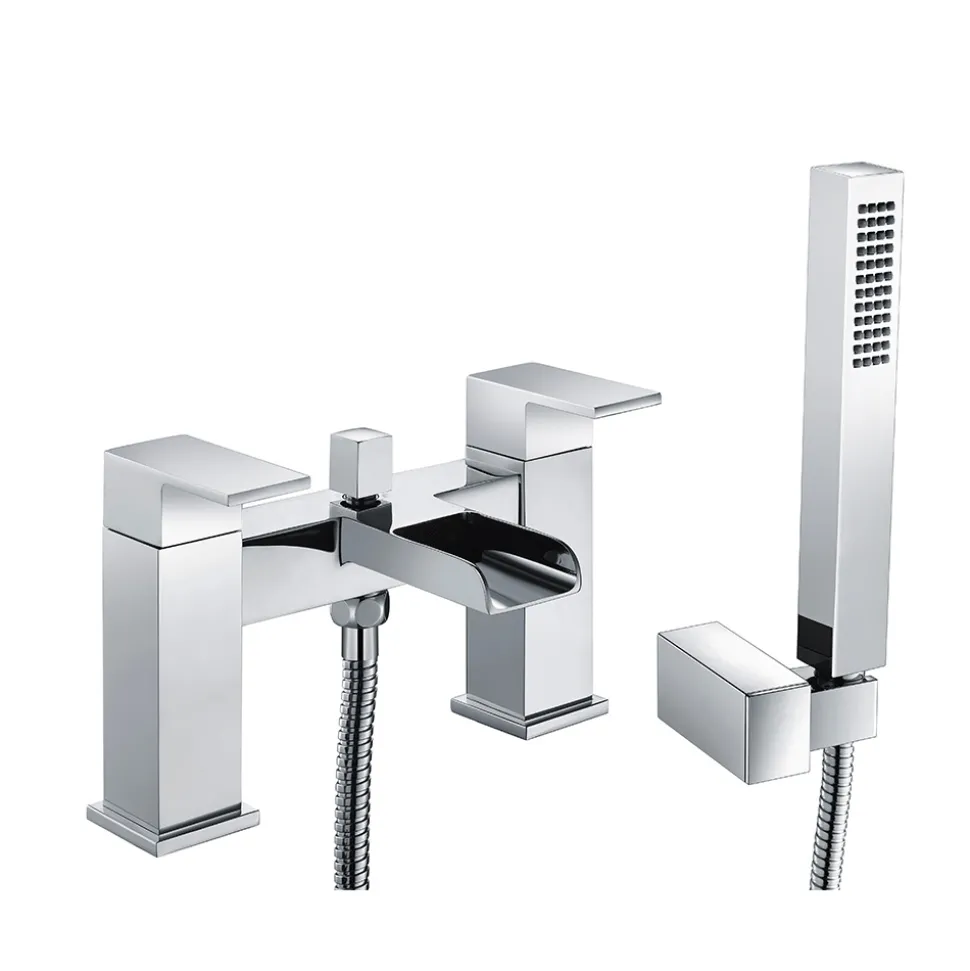 Vellamo Reve Waterfall Bath Shower Mixer Tap with Shower Attachment