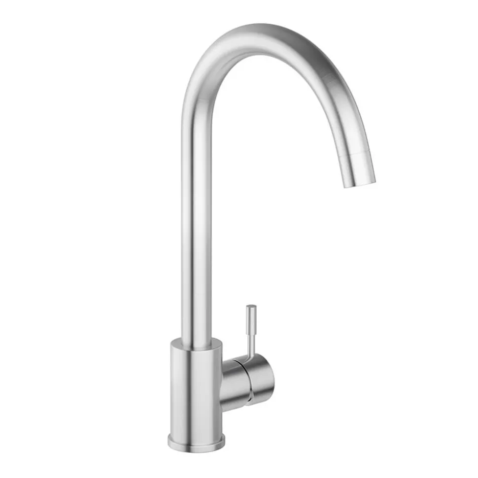 Vellamo Revolve Stainless Steel Mono Kitchen Mixer and Complete Filter Kit