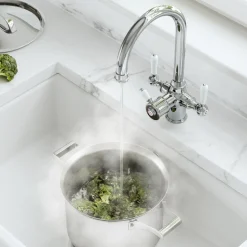 Vellamo Rigel Traditional Cruciform 3-in-1 Instant Boiling Water Tap with Boiler & Filter