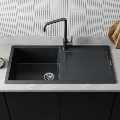 Vellamo Rocca Large 1 Bowl Granite Composite Inset Kitchen Sink & Waste - 1000 x 500mm