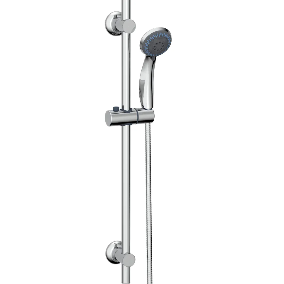 Vellamo Round Shower Riser Rail Kit - Chrome