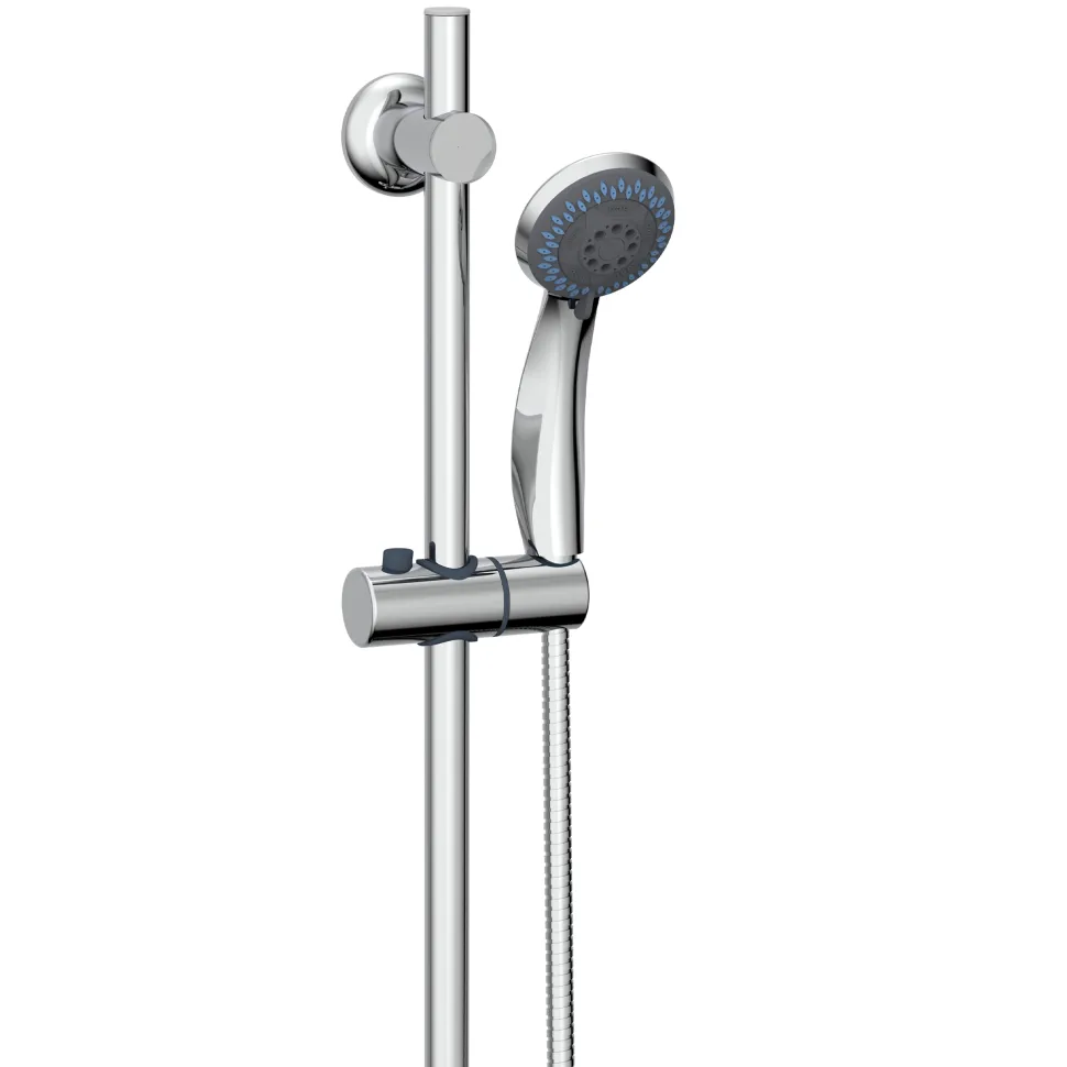 Vellamo Round Shower Riser Rail Kit - Chrome