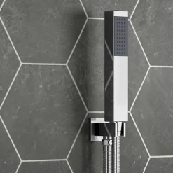 Vellamo Square Outlet Elbow with Shower Handset & Hose