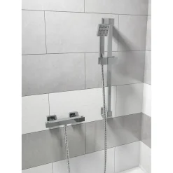 Vellamo Square Shower Slide Rail Kit - Polished Chrome