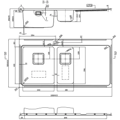 Vellamo Steel Horizon 1.5 Bowl Stainless Steel Kitchen Sink & Waste Kit - 1000 x 520mm