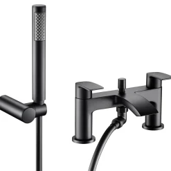 Vellamo Swift Bath Shower Mixer & Kit - Matt Black