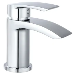 Vellamo Swift Chrome Basin Mixer Tap & Waste and Deck Mounted Bath Mixer Tap