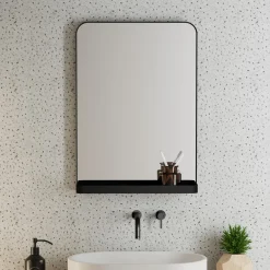 Vellamo Swift Framed Mirror & Shelf - 500 x 700mm