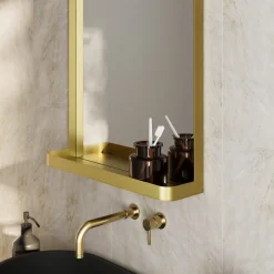 Vellamo Swift Framed Mirror & Shelf - 500 x 700mm