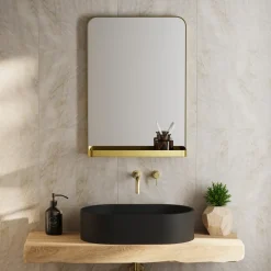 Vellamo Swift Framed Mirror & Shelf - 500 x 700mm